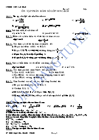 Ôn tập phần Hàm số lớp 10 nâng cao và cơ bản