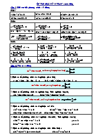 Ôn thi học kỳ II Toán 10 (cơ bản)