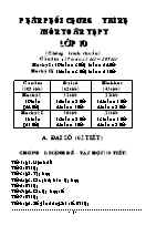 Phân phối chương trình môn Toán thpt lớp 10