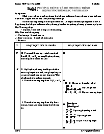 Toán 10 NC Chủ đề 2: Phương trình và hệ phương trình - Tiết 6,7: Hệ phương trình bậc nhất hai ẩn