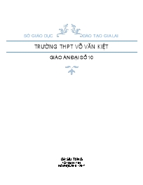 Giáo án Đại số 10 - Chương I: Mệnh đề – tập hợp - Trường THPT Võ Văn Kiệt