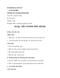 Giáo án Đại số 10: Dấu của tam thức bậc hai