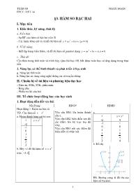 Giáo án Đại số 10 tiết 14: Hàm số bậc hai