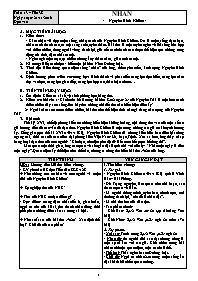 Giáo án Ngữ văn 10 tiết 38: Nhàn - Nguyễn Bỉnh Khiêm