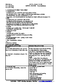 Giáo án English 10 - Unit 1: Family Life - Getting Started - Household chores