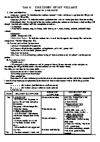 Giáo án English 10 - Unit 8: The story of my village - Period 45: A-Reading