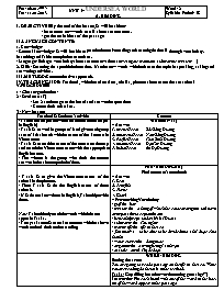 Giáo án English 10 - Unit 9: Undersea world - A.Reading - Năm học 2012-2013